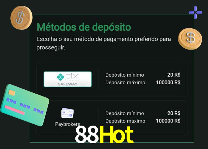 O cassino 88Hot oferece uma grande variedade de métodos de pagamento